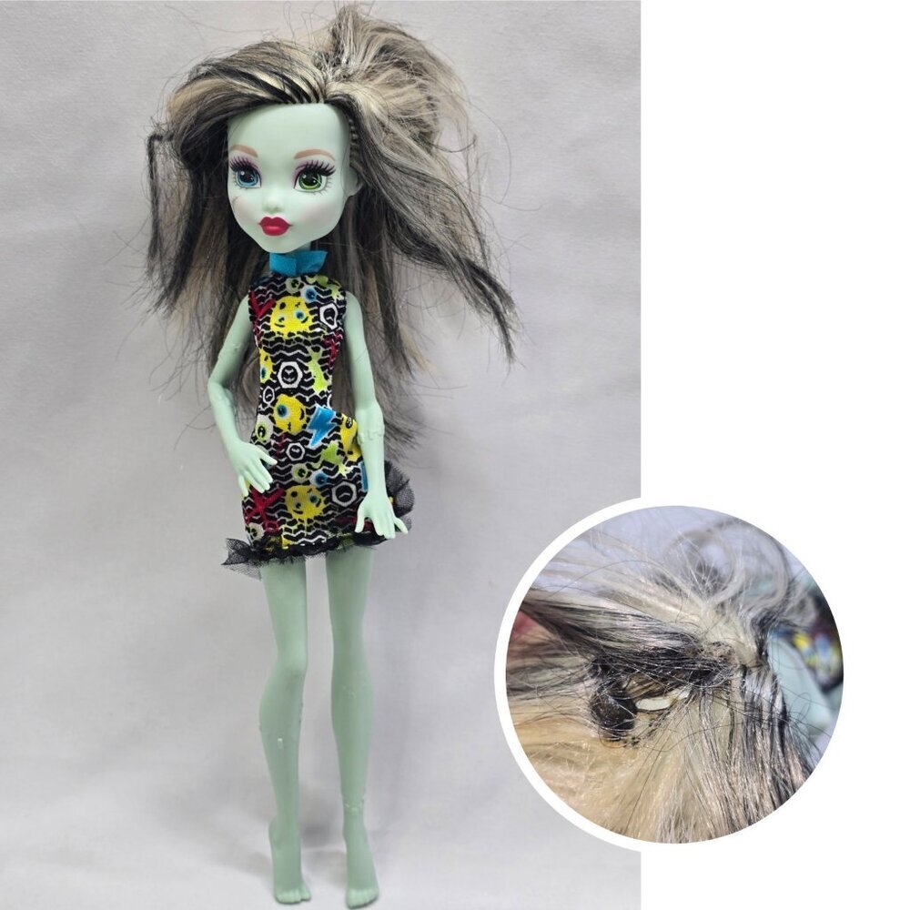 Monster High G2 - Frankie Stein Emoji - Doll Dress Mattel- FLAWED HAIR- TLC OOAK